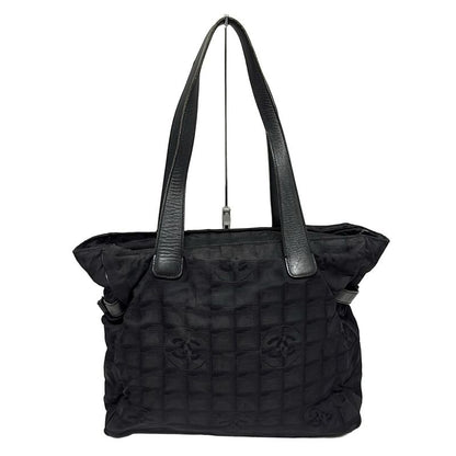 Chanel New Travel Line Tote GM Black Leather