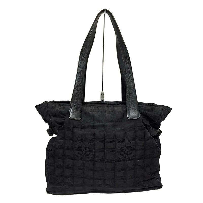 Chanel New Travel Line Tote GM Black Leather