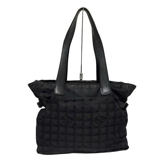 Chanel New Travel Line Tote GM Black Leather