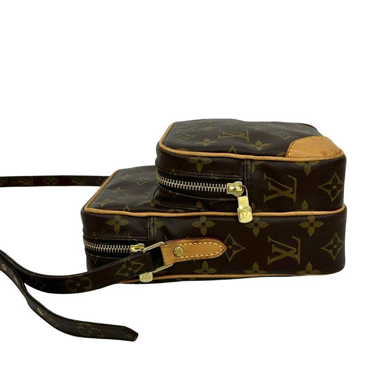 Louis Vuitton Vintage Amazon Monogram Leather Mini Shoulder Bag Pochette Brown