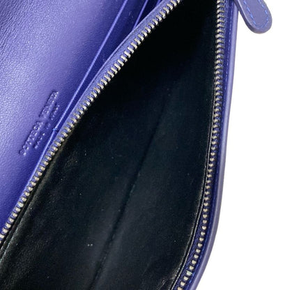 Bottega Veneta Wallet Intrecciato Purple Chain Wallet Leather