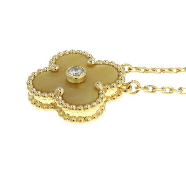 Van Cleef & Arpels Vintage Alhambra Necklace Gold Shell 2018