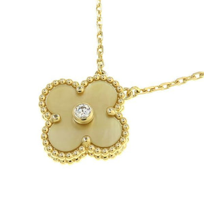 Van Cleef & Arpels Vintage Alhambra Necklace Gold Shell 2018