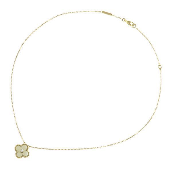 Van Cleef & Arpels Vintage Alhambra Necklace Gold Shell 2018