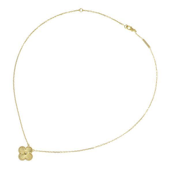 Van Cleef & Arpels Vintage Alhambra Necklace Guilloche