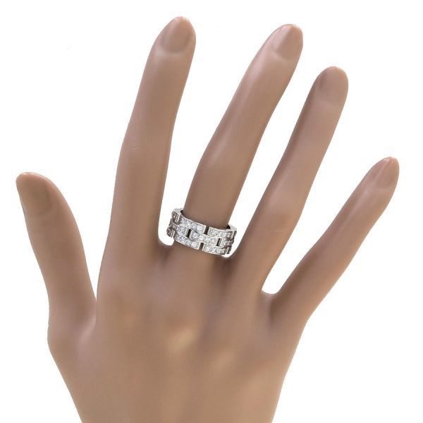 Cartier Maillon Panthère Ring 3 Rings Full Diamond #50 (size Near #9) [none Fee