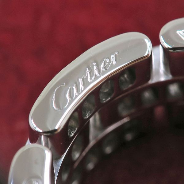 Cartier Maillon Panthère Ring 3 Rings Full Diamond #50 (size Near #9) [none Fee