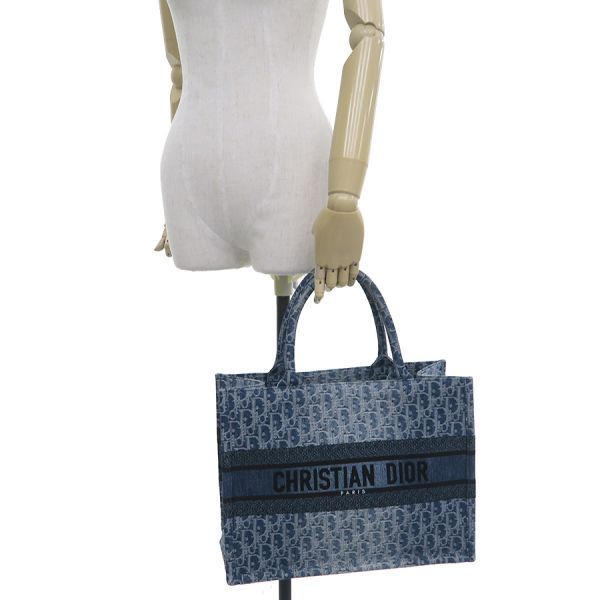 Christian Dior Book Tote Bag Medium Denim [ranked a