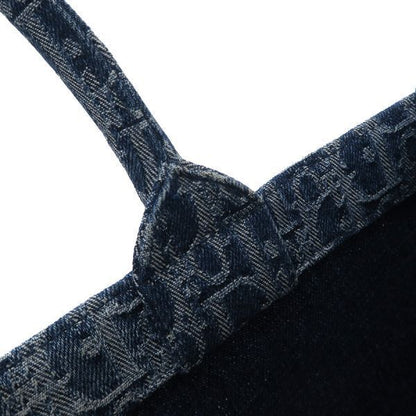 Christian Dior Book Tote Bag Medium Denim [ranked a
