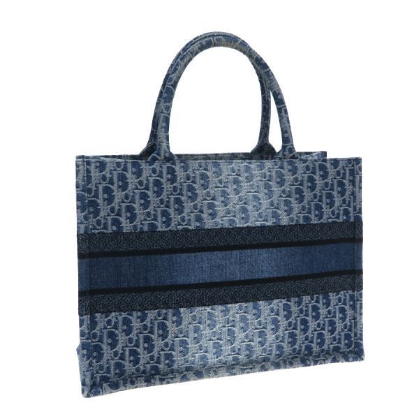Christian Dior Book Tote Bag Medium Denim [ranked a