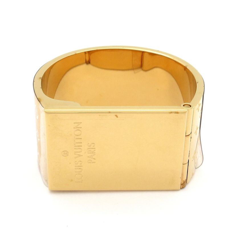 Louis Vuitton Scarf Ring Textile Brooch Nanogram M00226 Gold