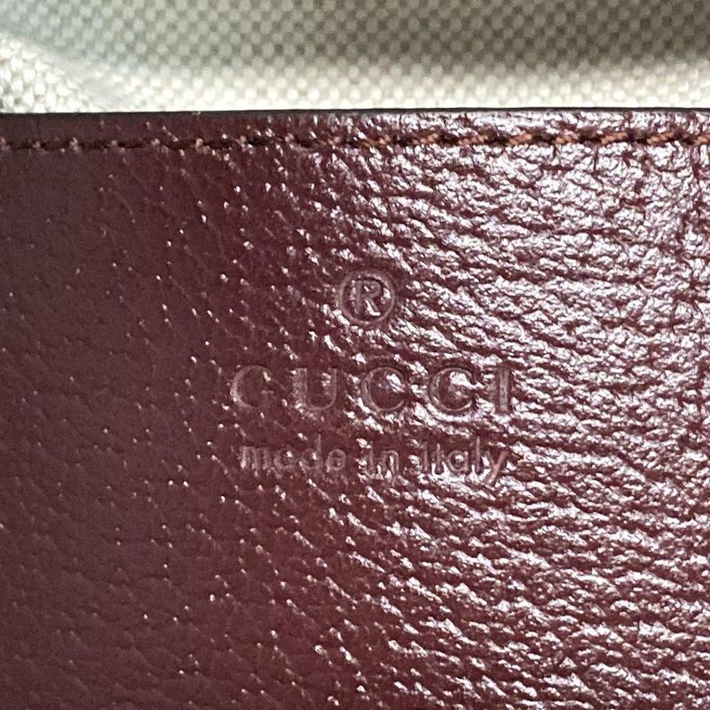 Gucci Handbag Double G Mini Crossbody Bag 752583 Bordeaux Leather