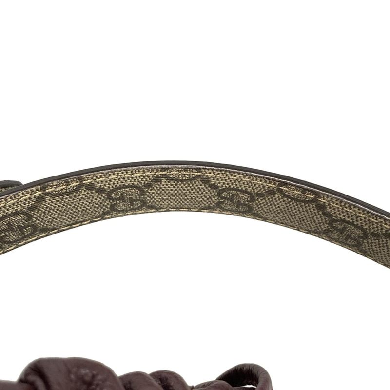 Gucci Handbag Double G Mini Crossbody Bag 752583 Bordeaux Leather