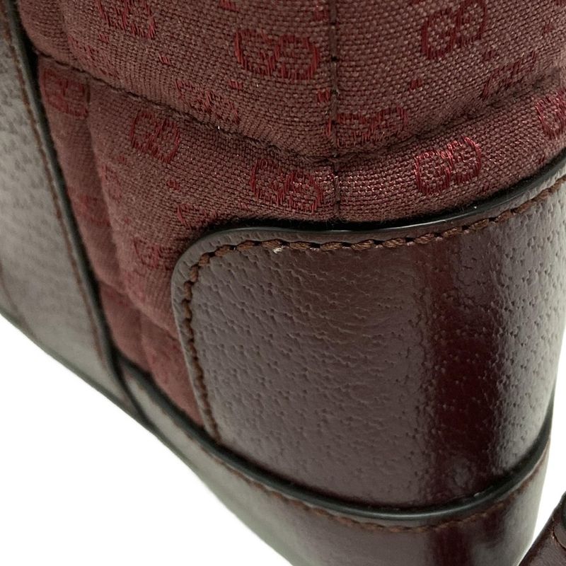 Gucci Handbag Double G Mini Crossbody Bag 752583 Bordeaux Leather