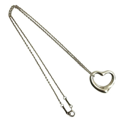 Tiffany & Co Open Heart Motif Silver 925 Necklace Pendant Accessory
