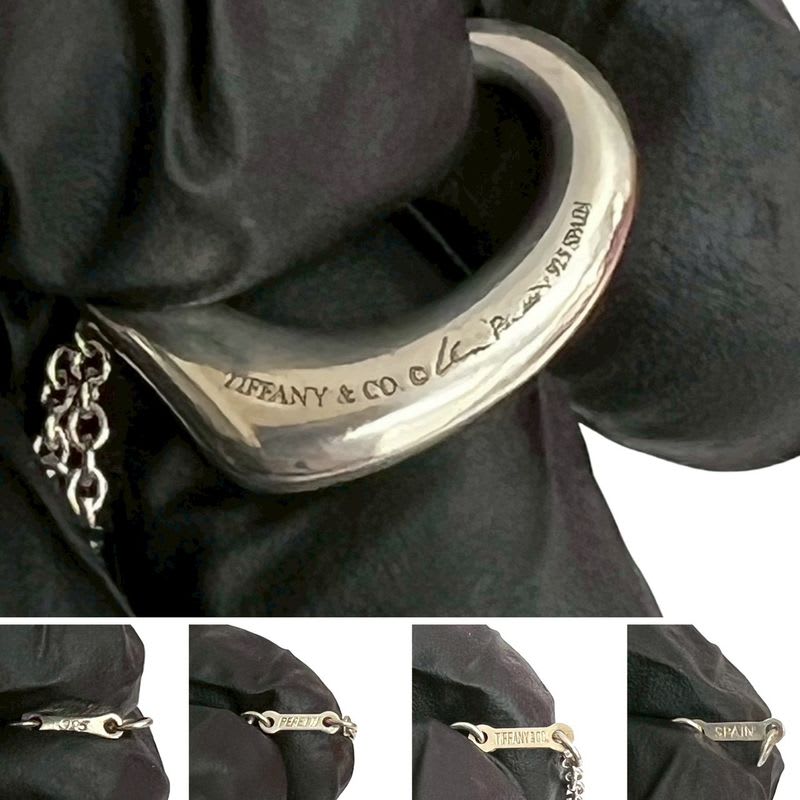 Tiffany & Co Open Heart Motif Silver 925 Necklace Pendant Accessory