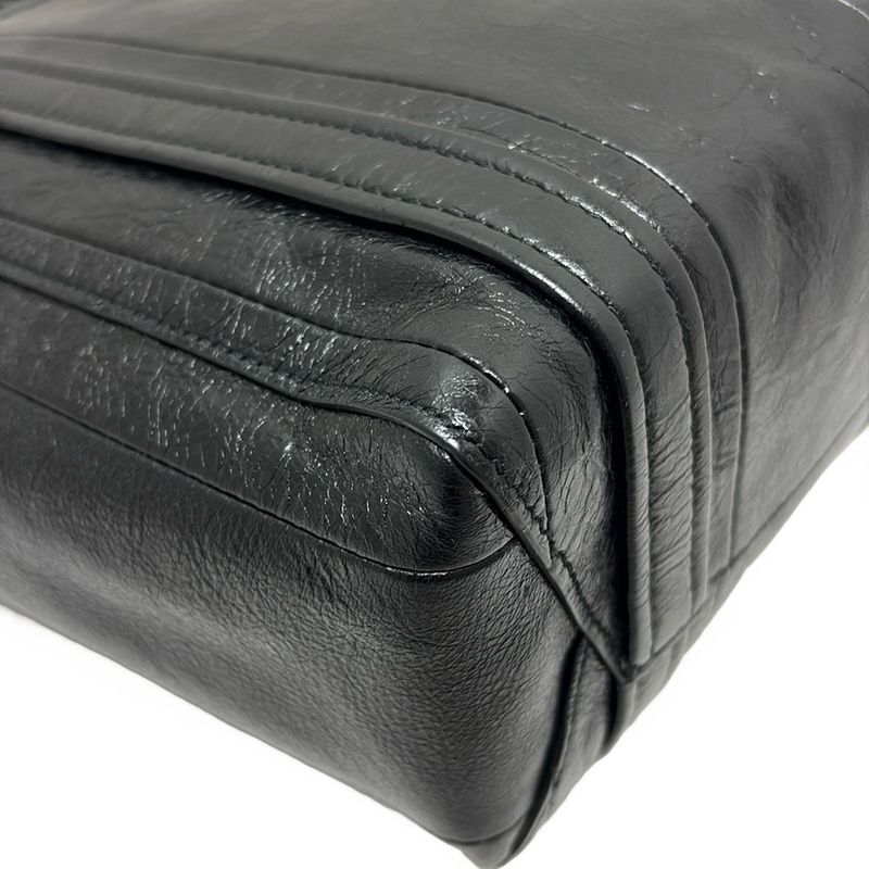 Balenciaga Tote Bag Balbes Shopper S 672983 Black Leather