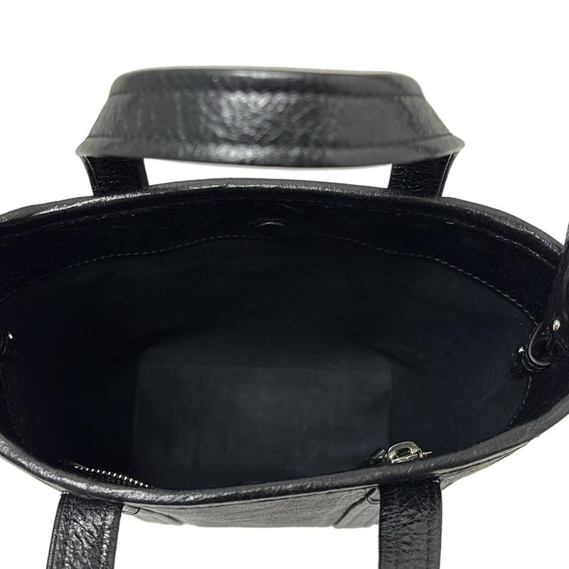 Balenciaga Tote Bag Balbes Shopper S 672983 Black Leather