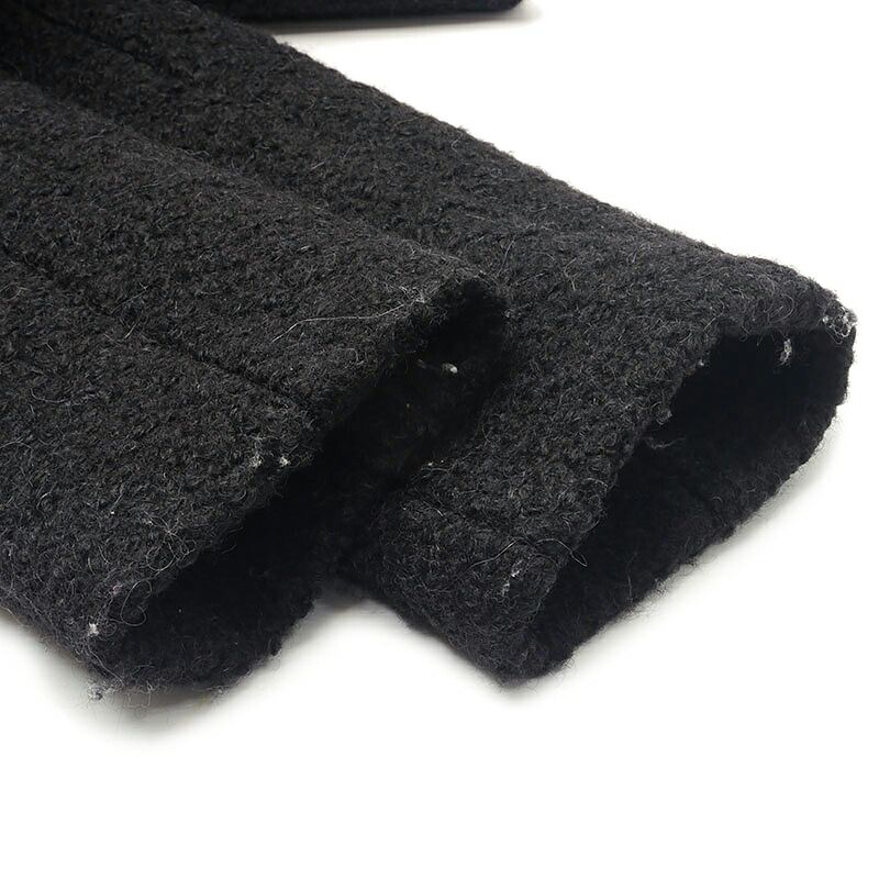 Gucci Long Coat Wool Mohair Alpaca Nylon Black Slim Women's 36