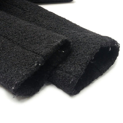 Gucci Long Coat Wool Mohair Alpaca Nylon Black Slim Women's 36