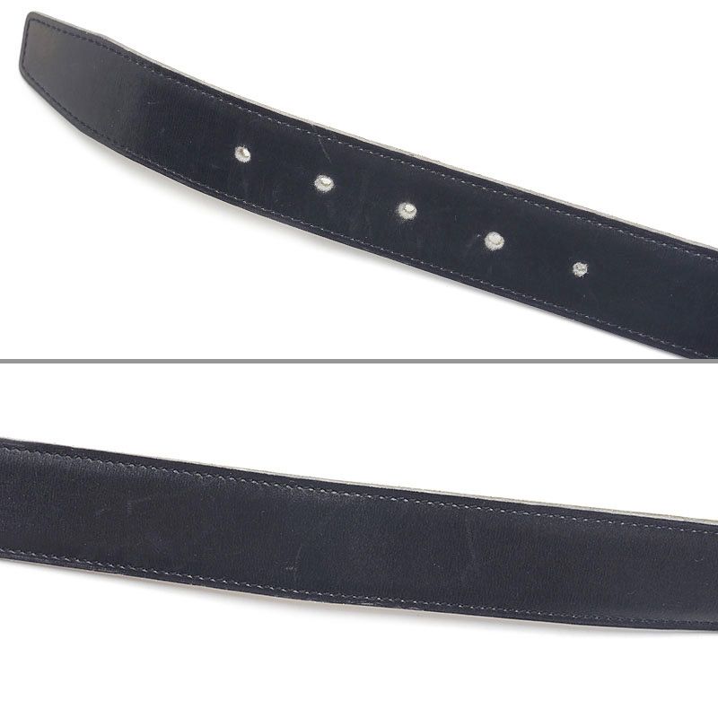 Hermes H Belt Leather Black And Brown Gold Hardware