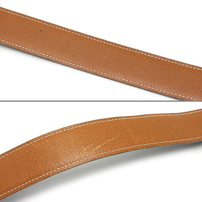 Hermes H Belt Leather Black And Brown Gold Hardware