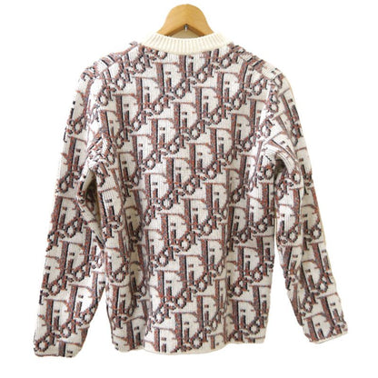 Dior Oblique Jacquard Knit Sweater XS Off-white