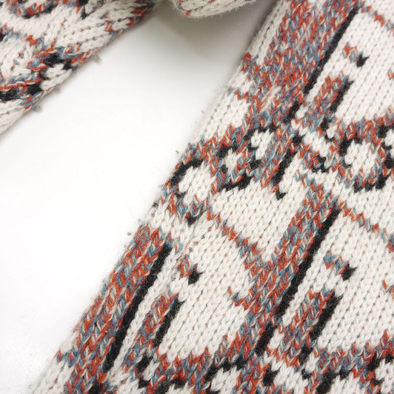 Dior Oblique Jacquard Knit Sweater XS Off-white