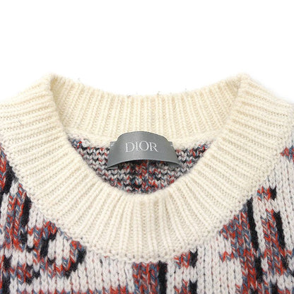 Dior Oblique Jacquard Knit Sweater XS Off-white