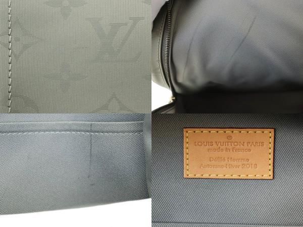 Louis Vuitton Monogram Titanium Backpack PM Backpack M43882 GRIS Silver Brand