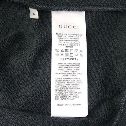 Gucci Hawaiian Logo Print Hoodie 626989 S Cotton Black Pullover Hoodie Degree