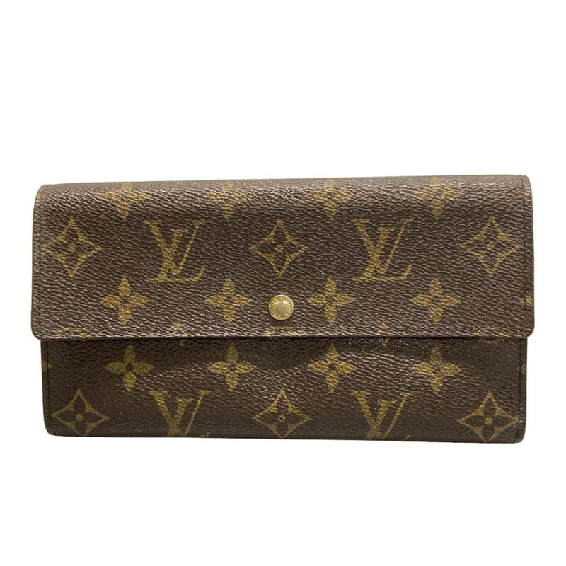 Louis Vuitton Monogram Pochette Cles M61725 Leather Long Wallet