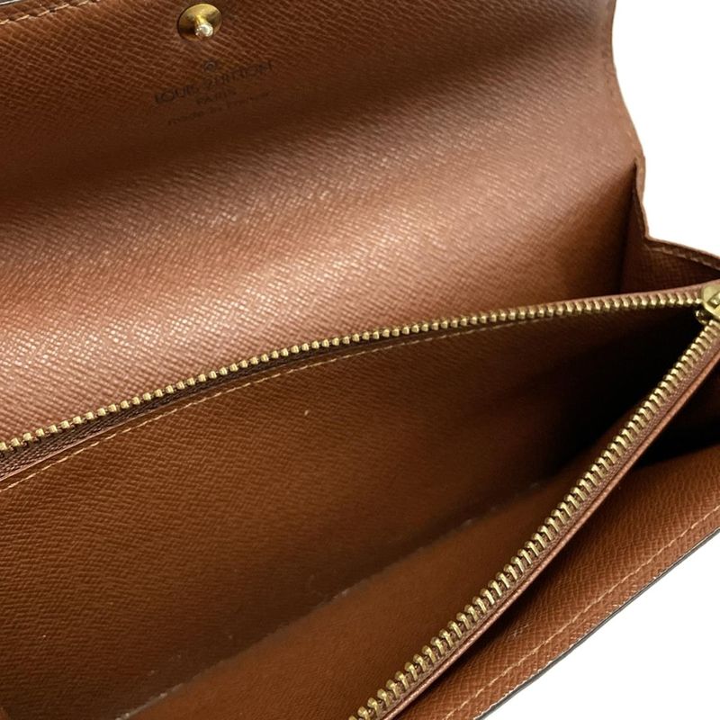 Louis Vuitton Monogram Pochette Cles M61725 Leather Long Wallet