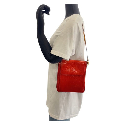 Louis Vuitton Monogram Vernis Motte Rouge Enamel M91137 Shoulder Bag Women