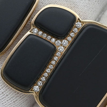 Hermes Ring Niloticus Lumière 2 Rings Rose Gold #53(jp13) Pink Gold Black Jade