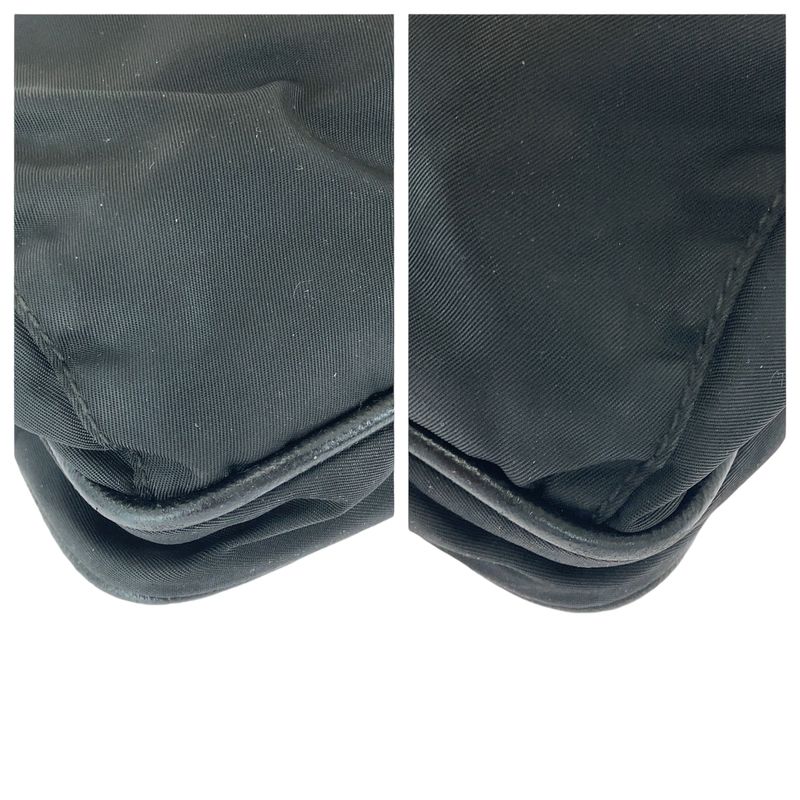 Prada Tessuto Triangle Logo Plate Unisex Black Nylon Crossbody Shoulder Bag