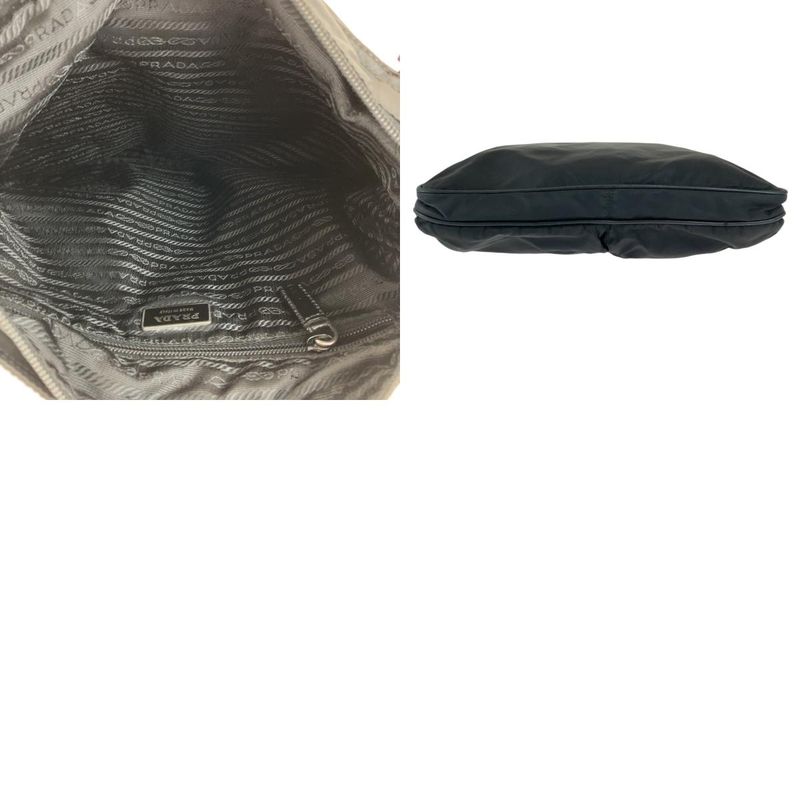 Prada Tessuto Triangle Logo Plate Unisex Black Nylon Crossbody Shoulder Bag