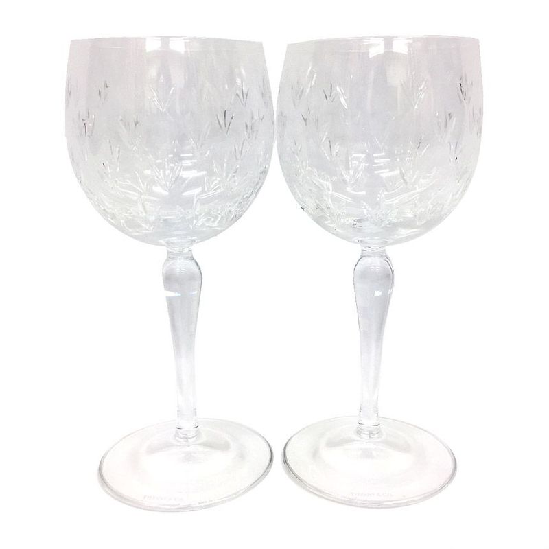 Tiffany & Co Tiffany & Co T&co Floret Wineglass Es Pair Set of 2 Crystal Glass