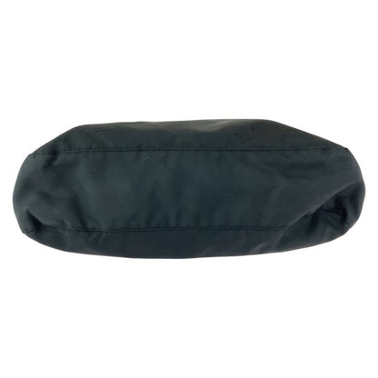 Prada Tessuto Triangle Logo Plate Black Silver Hardware Nylon Shoulder Bag