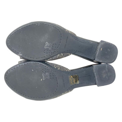 Louis Vuitton Mules 36 1 2 Women's - Dark Gray And Gray And Black Ribbon Leather