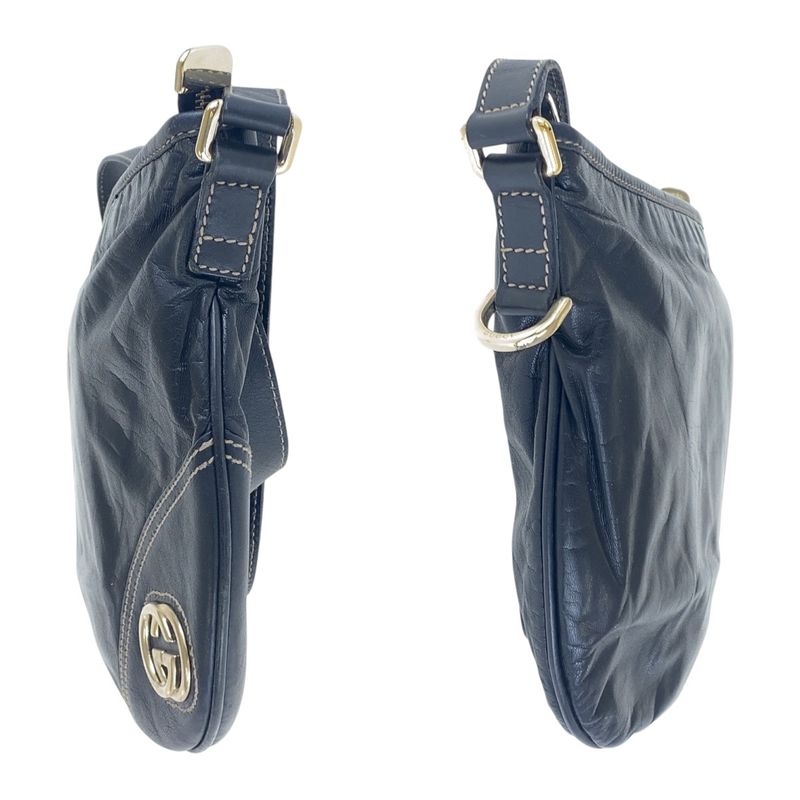 Gucci Interlocking Black Multicolor Gold Hardware Leather 169998 Crossbody