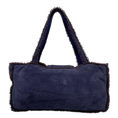 Chanel Handbag - A11746 Dark Navy And Dark Brown Vintage Gold Hardware Mouton