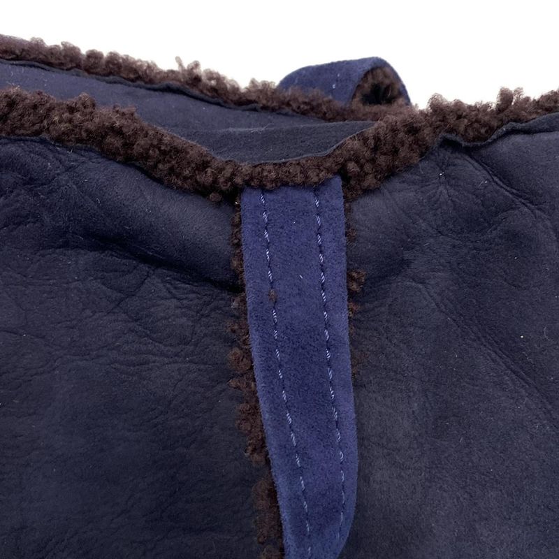 Chanel Handbag - A11746 Dark Navy And Dark Brown Vintage Gold Hardware Mouton