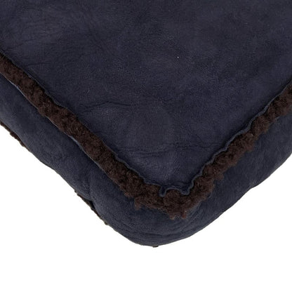 Chanel Handbag - A11746 Dark Navy And Dark Brown Vintage Gold Hardware Mouton