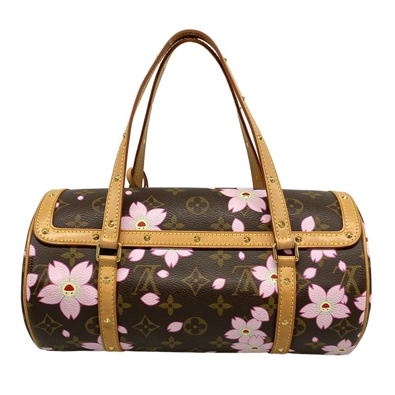 Louis Vuitton Monogram Cherry Blossom Papillon M92009 Marron Leather