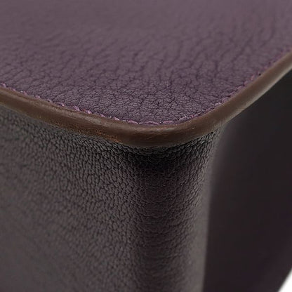 Hermes Tote Bag White Bass Up Chèvre Raisin Gold Hardware Purple F Engraved