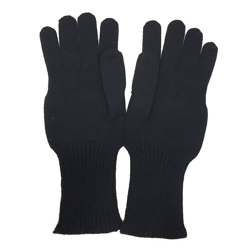Bottega Veneta Knit Gloves Wool Black Size M Unused Aq5465