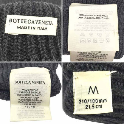 Bottega Veneta Knit Gloves Wool Gray Size M Unused Aq5466