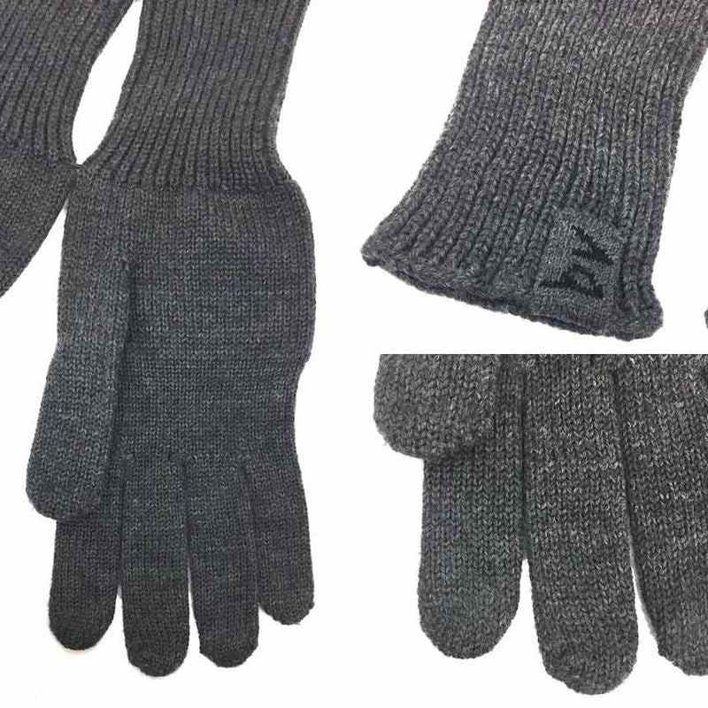 Bottega Veneta Knit Gloves Wool Gray Size M Unused Aq5466