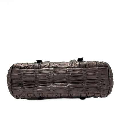 Prada Handbag - Dark Brown Gathered Leather